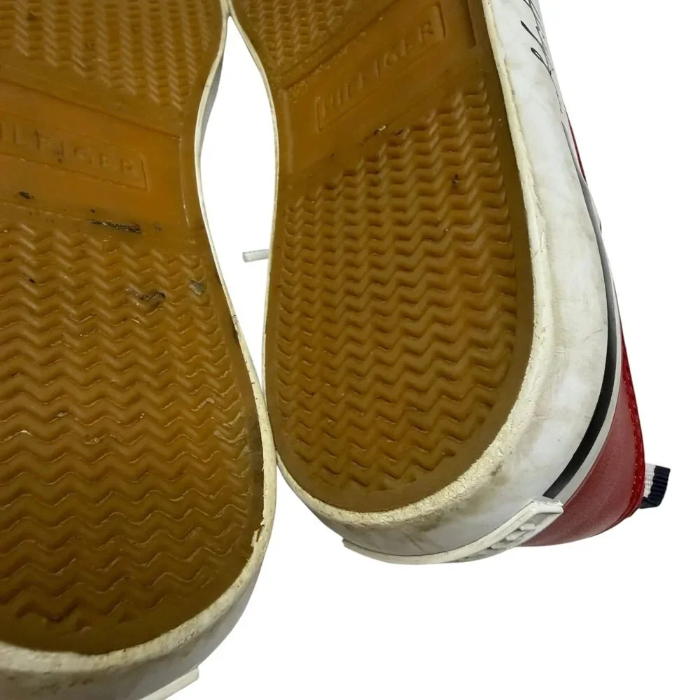 Tommy Hilfiger Gessie Sneaker Shoe Mesh Knit Slip On Women Red 7.5 - Picture 14 of 14